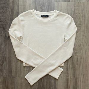 Zara Cropped Long Sleeve Tee